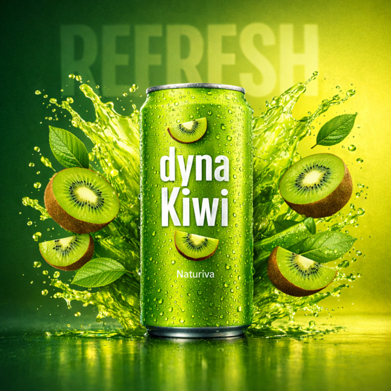 Refreshing dyna Kiwi beverage splash