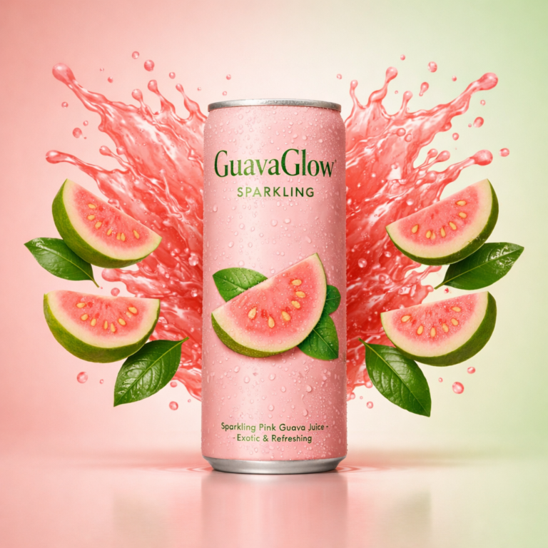 Sparkling guava bliss in pink