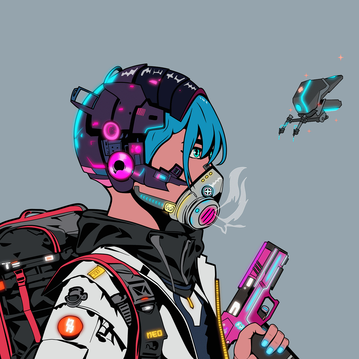 Cyberpunk NFT Character Art Prompt