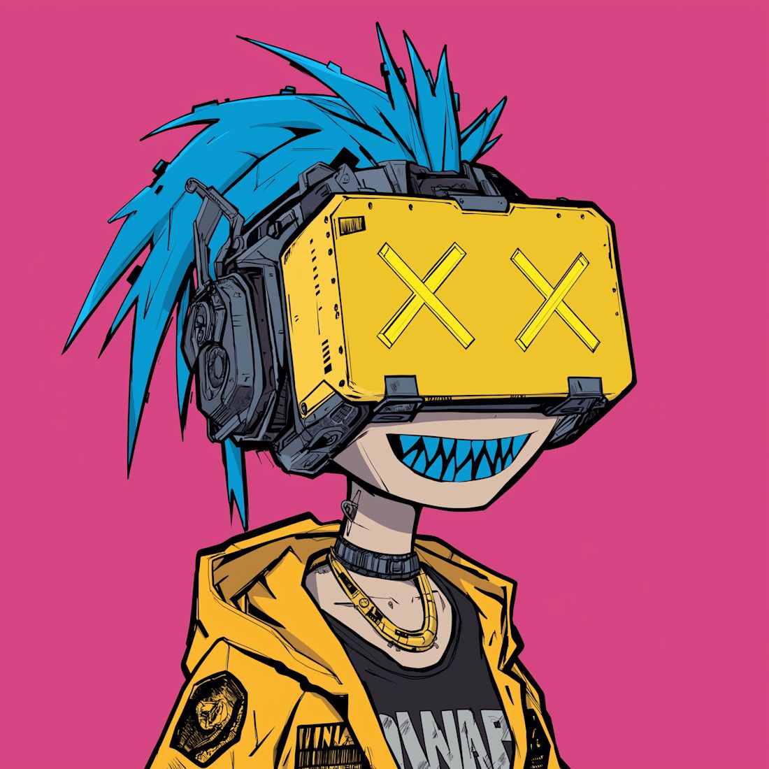 Cyberpunk Yellow VR Helmet