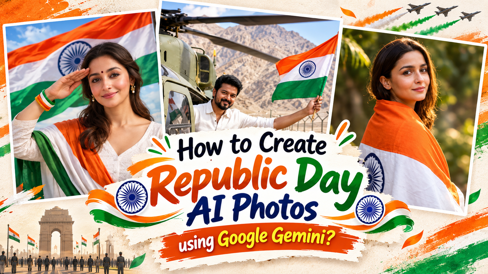 26 january google gemini prompt How to Create Republic Day AI Photos using google gemini