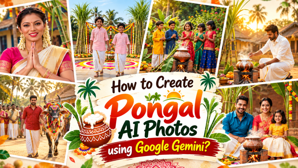 Pongal prompt gemini How to create Pongal photo using google gemini