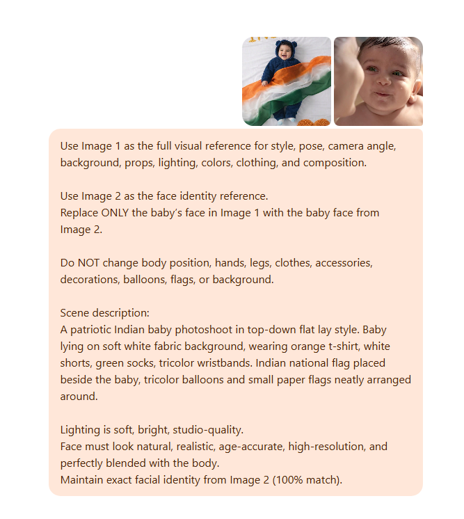 26 january google gemini prompt for baby boy