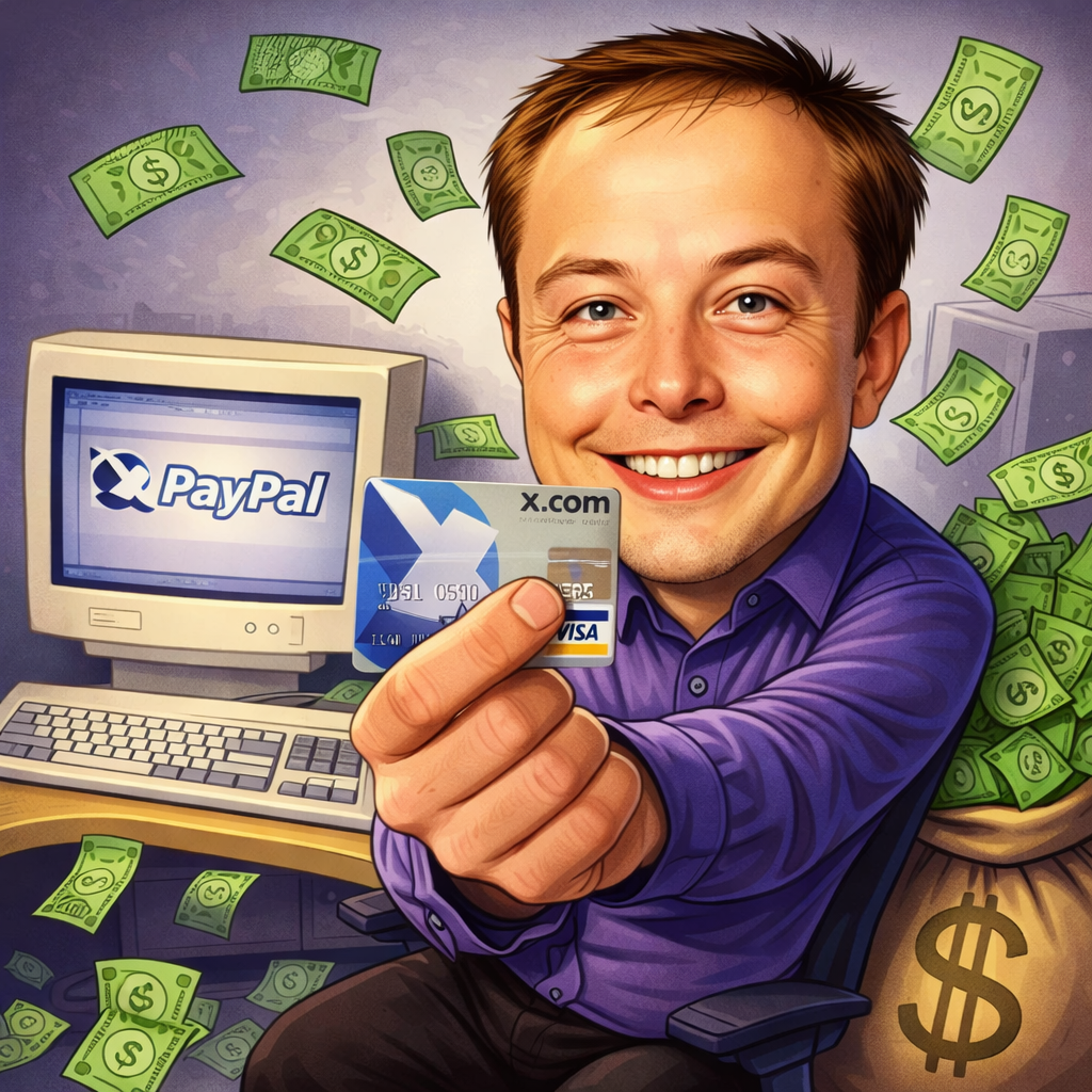 Sample 5: Elon Musk PayPal in caricature trend