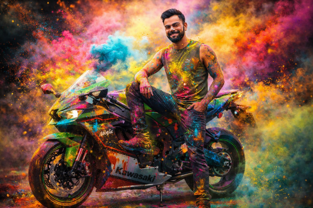 Holi prompt for bike