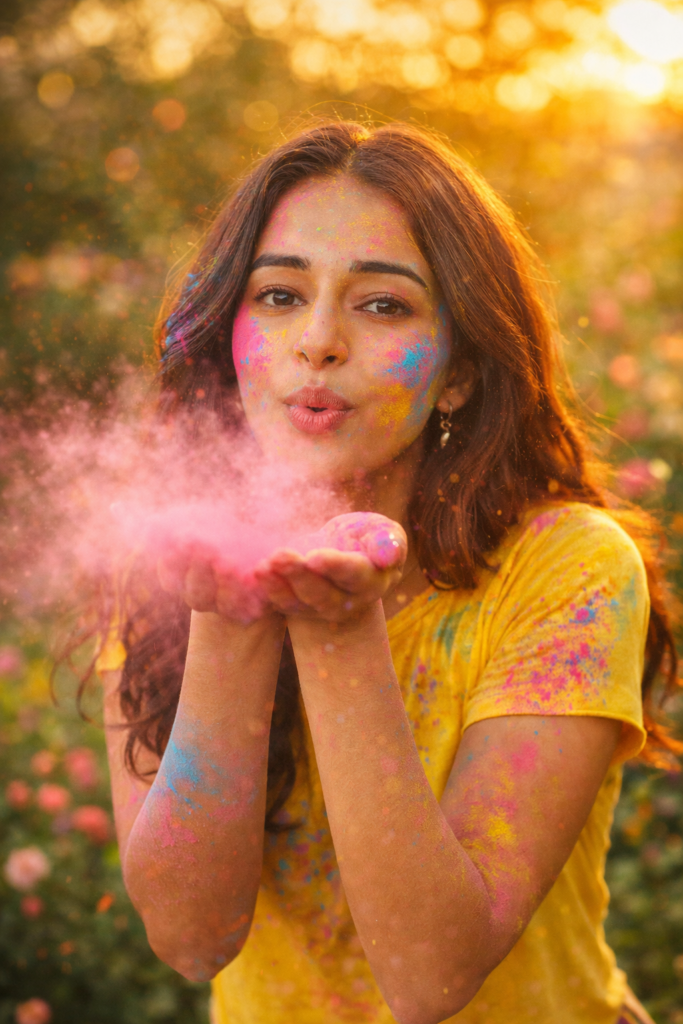 Google gemini holi prompt for girl