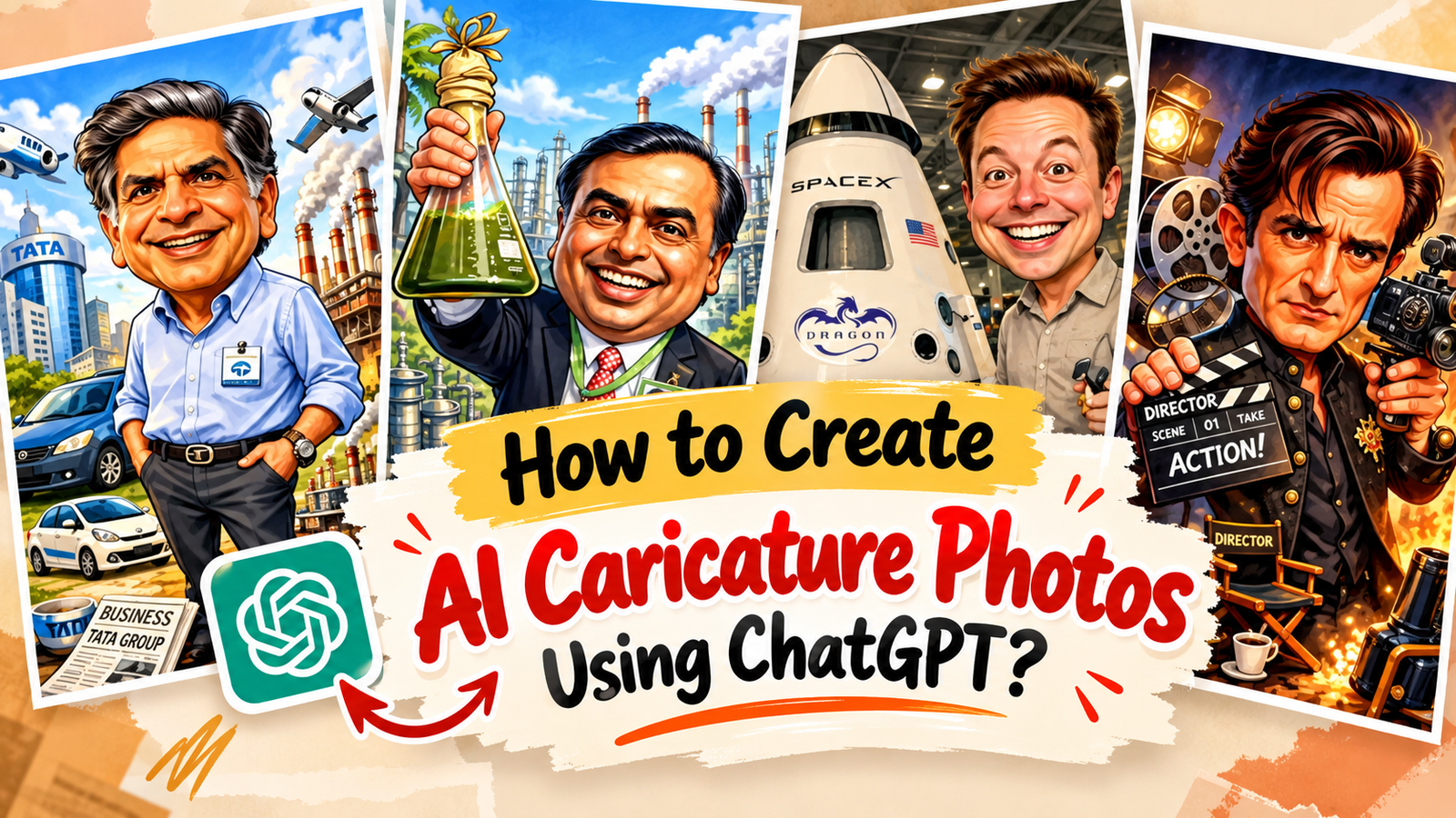 Chatgpt ai caricature trend How to Create caricature AI Photos using chatgpt
