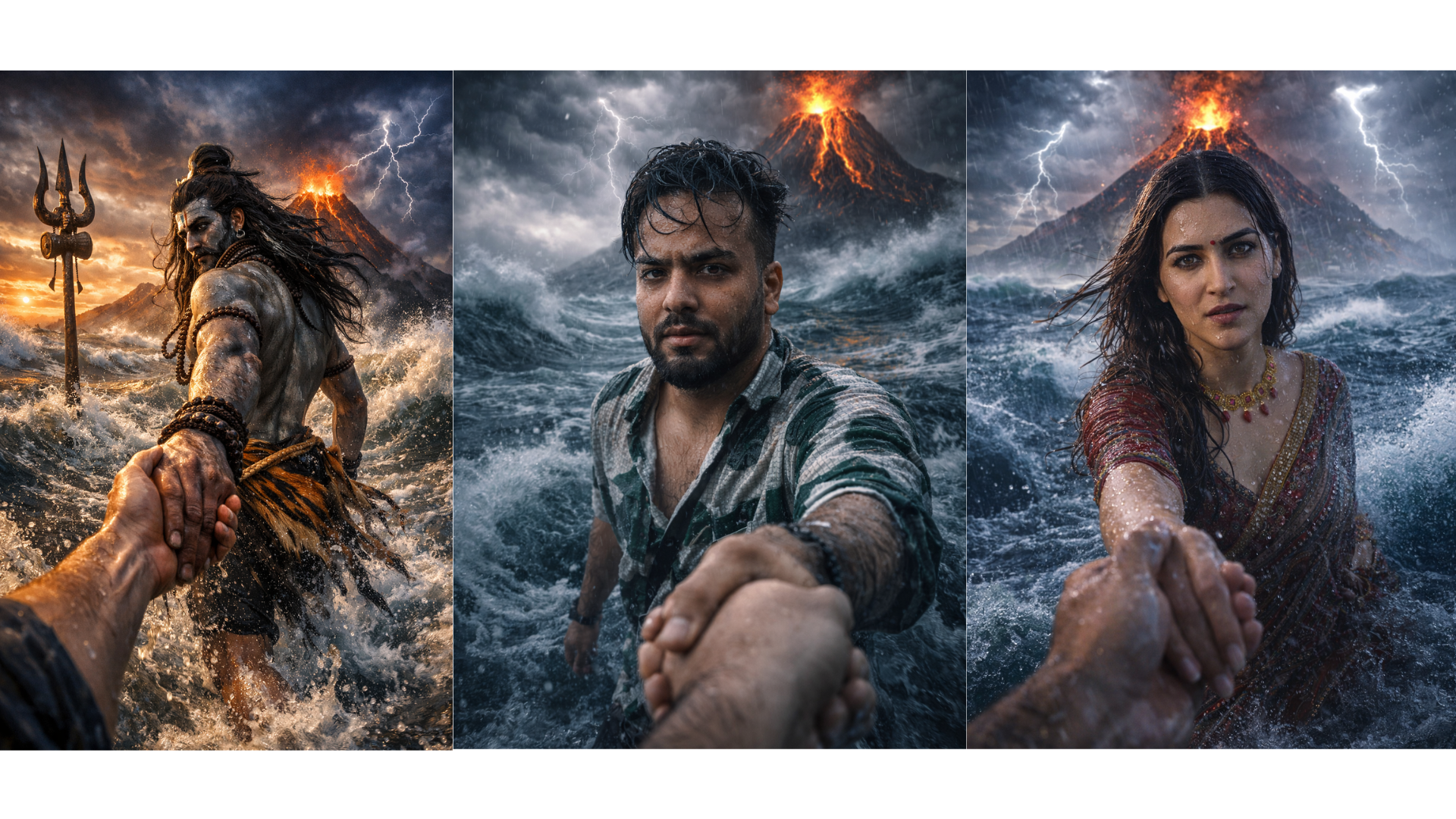 Mahadev holding hand prompt: How to Create Lord Shiva holding Hand Hd Images using google gemini?