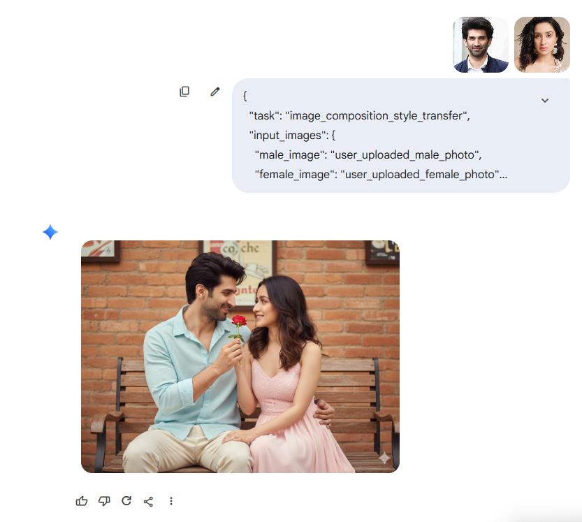 Rose day couple gemini prompt
