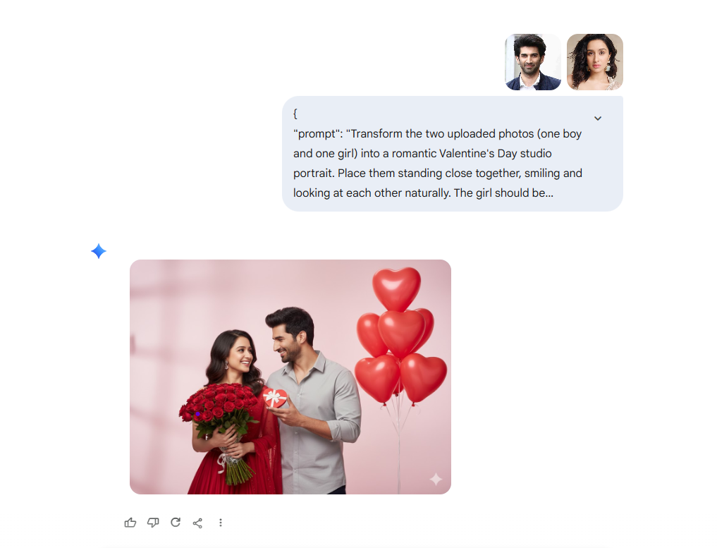 Rose day couple gemini prompt