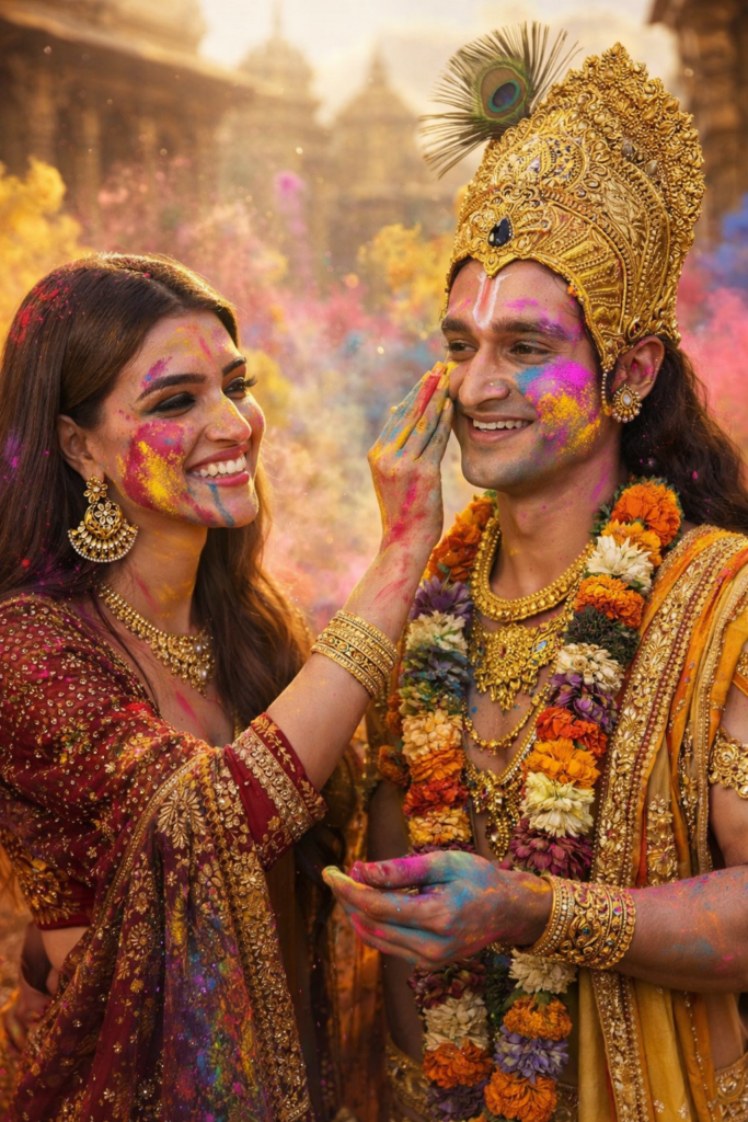 Holi gemini prompt ai photo With God