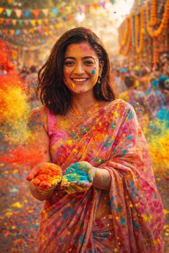 Google gemini holi prompt for girl