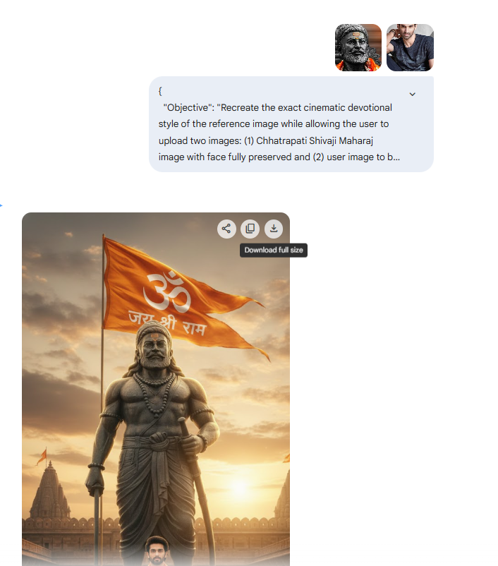 Shivaji maharaj jayanti google gemini prompt for boy
