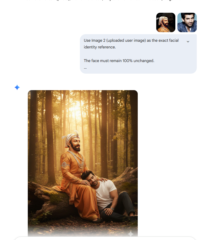 Shivaji maharaj jayanti google gemini prompt for boy