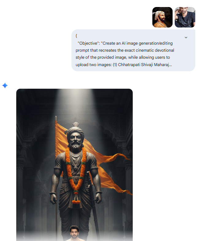 Shivaji maharaj jayanti google gemini prompt for boy