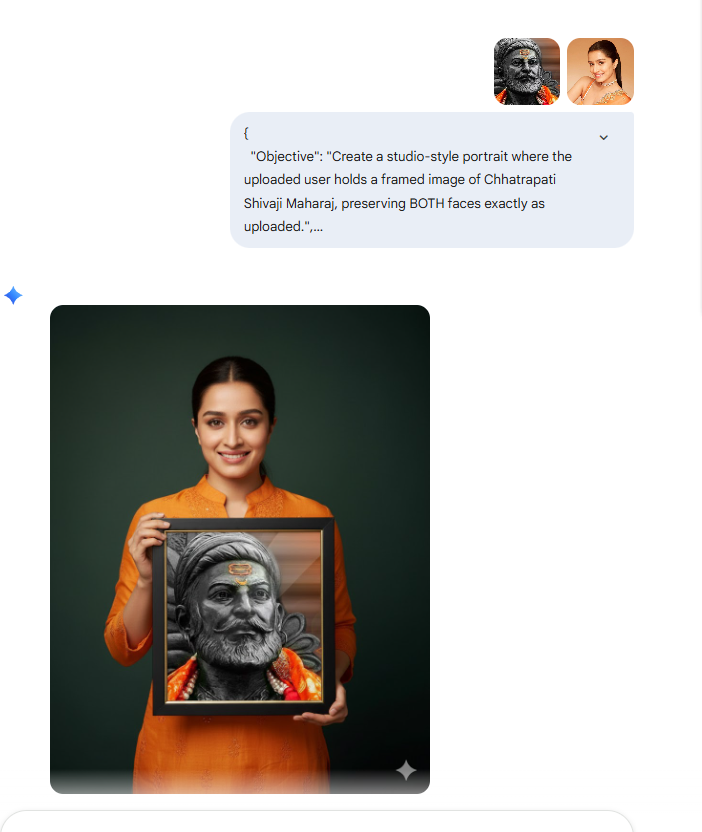 Shivaji maharaj jayanti google gemini prompt for girl