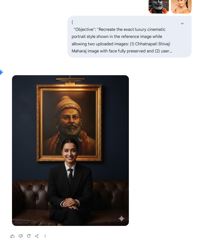Shivaji maharaj jayanti google gemini prompt for girl