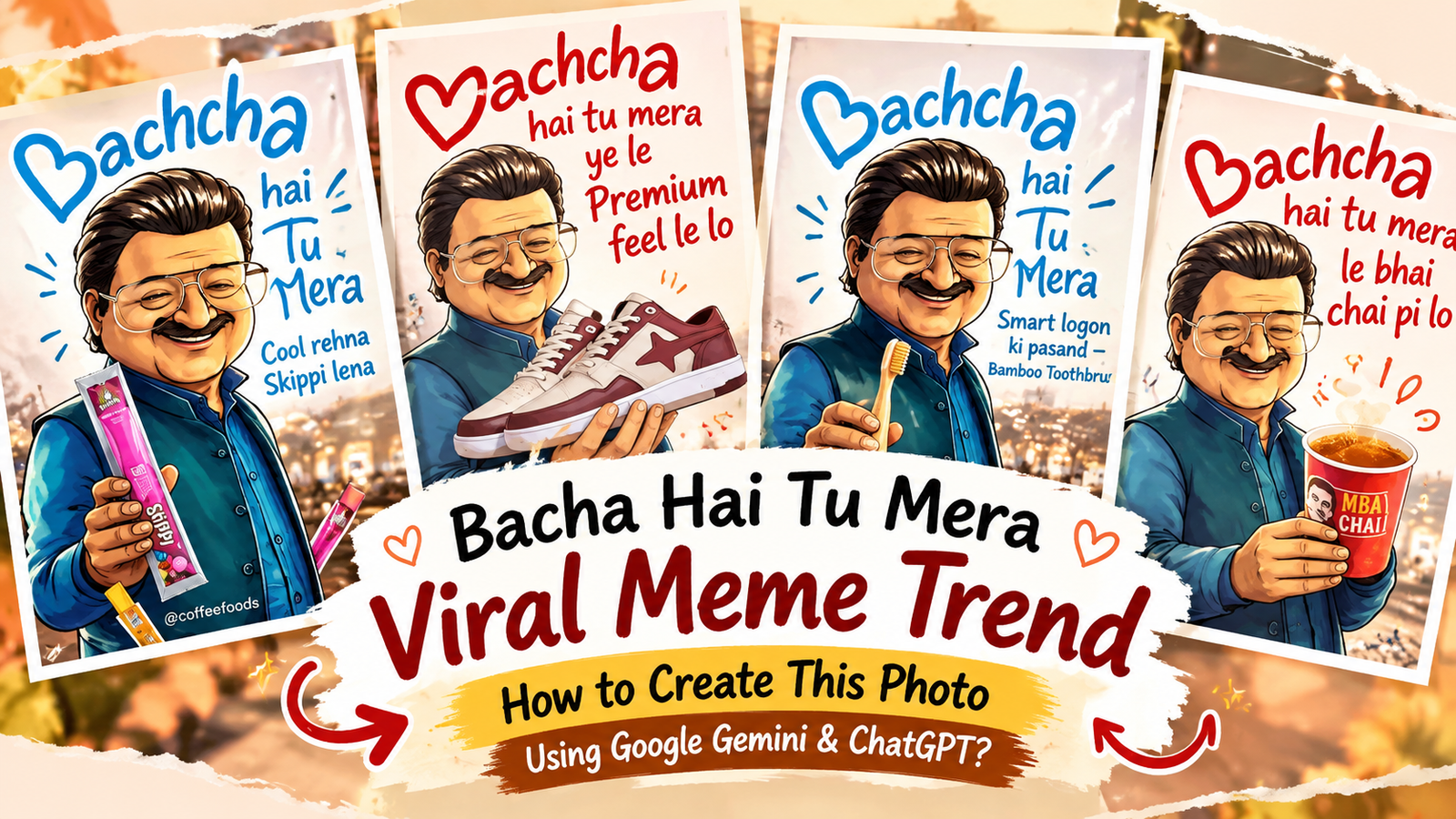 Bacha Hai Tu Mera Trend How to create viral dhurandhar meme photo using google gemini and chatgpt
