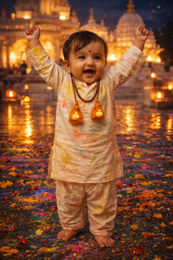 Google gemini holi prompt for baby boy