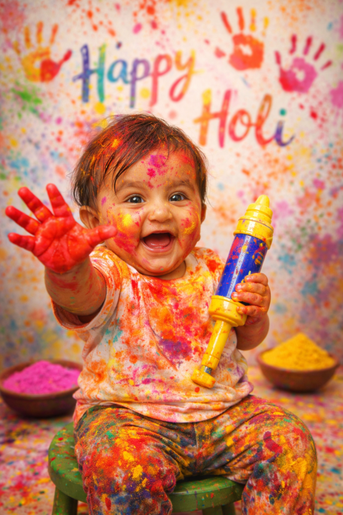 Google gemini holi prompt for baby boy
