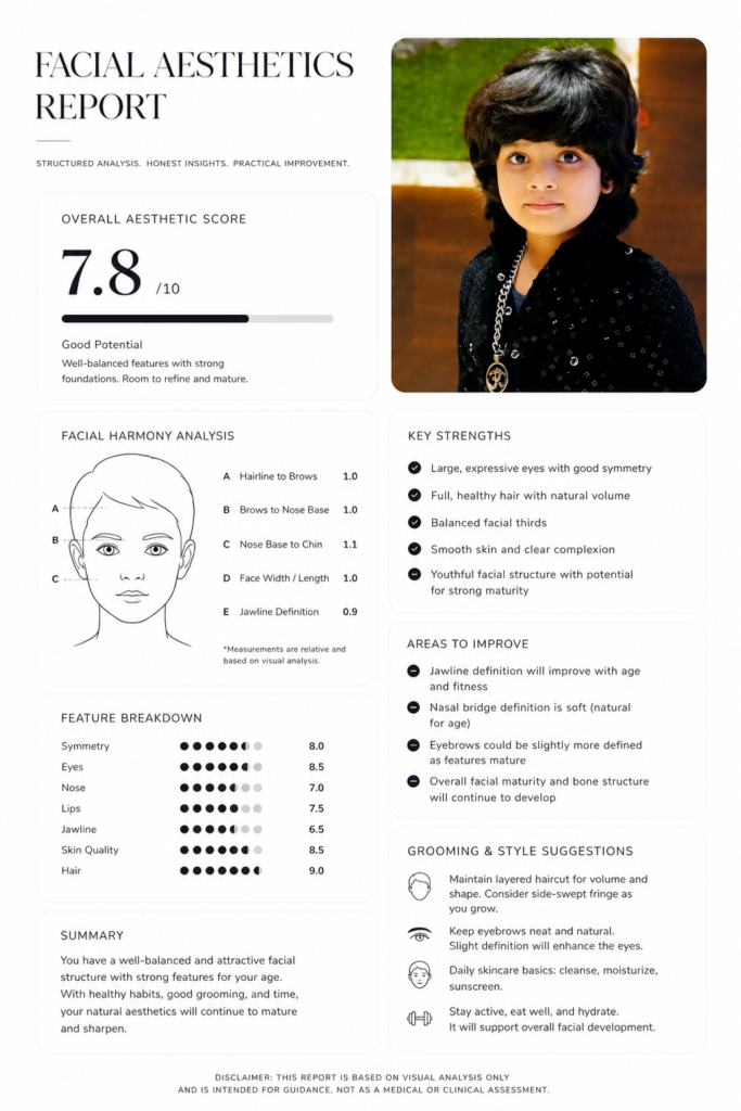 Chatgpt facial beauty report prompt