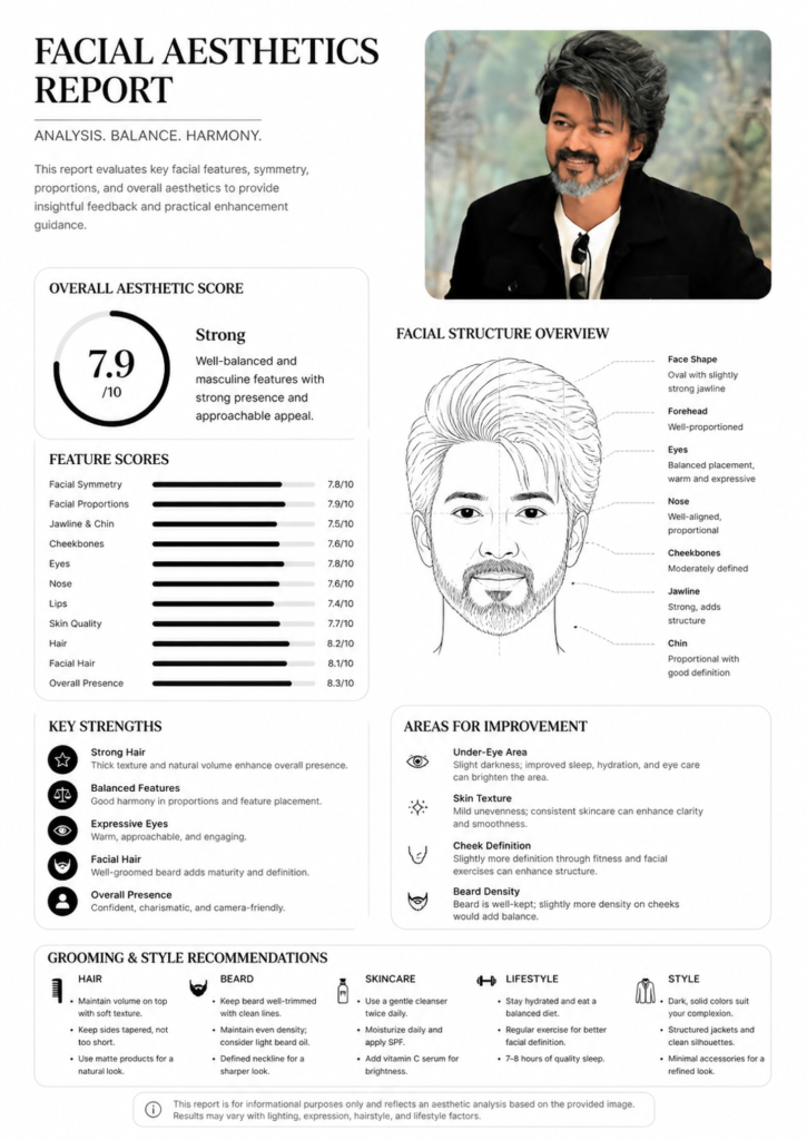 Chatgpt facial beauty report prompt for men