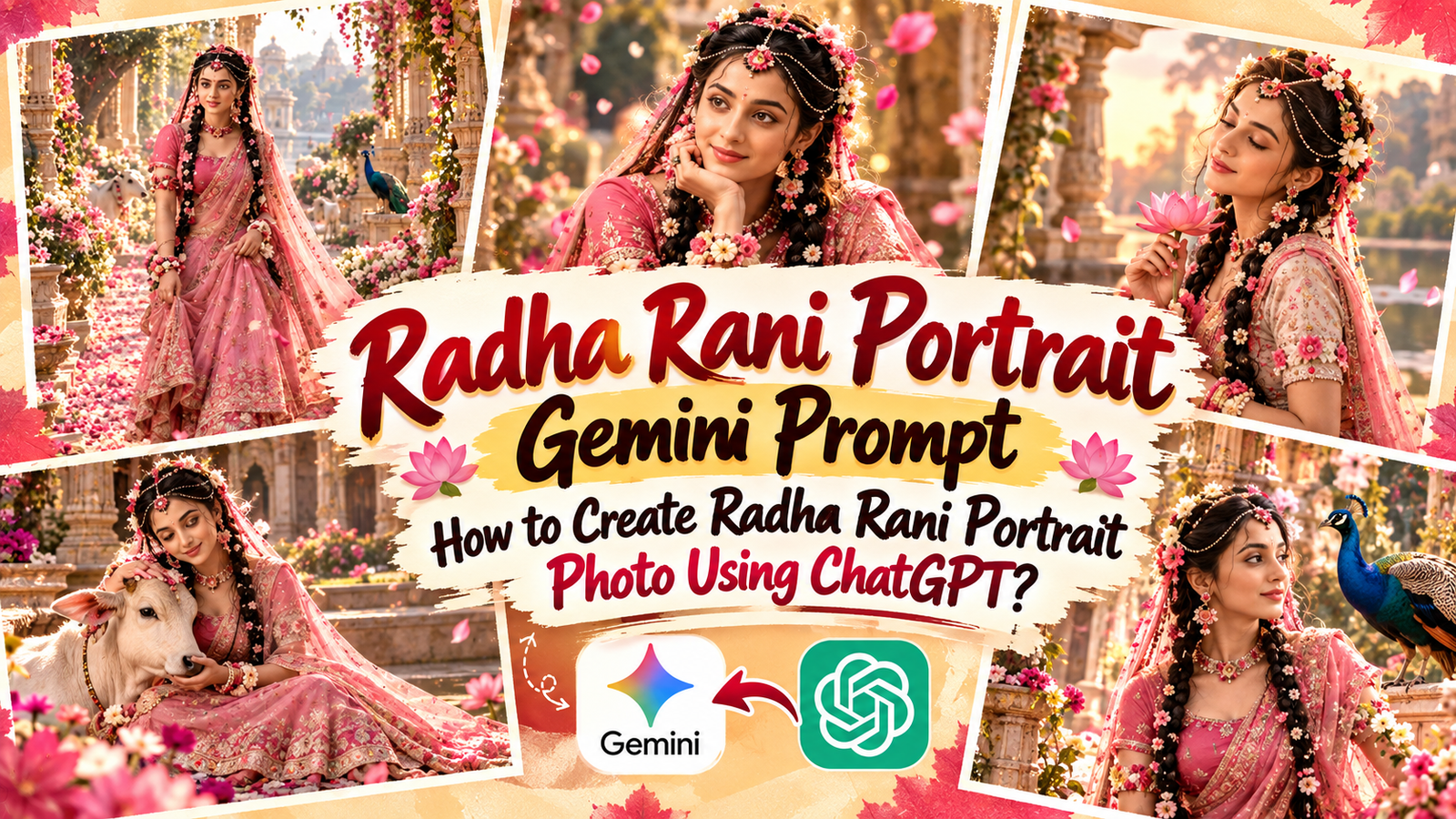 Radha Rani portrait Gemini Prompt How to create Radha Rani portrait photo using chatgpt