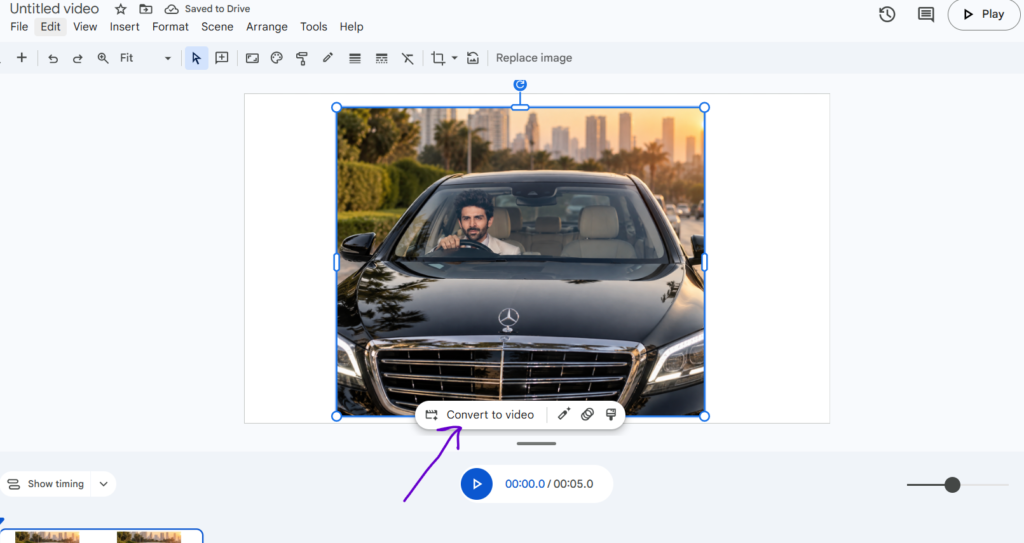 How to Create a Mercedes Car AI Video Using Google Vids?