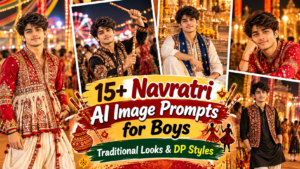 15+ Navratri AI Image Prompts for Boys Traditional Looks & DP Styles