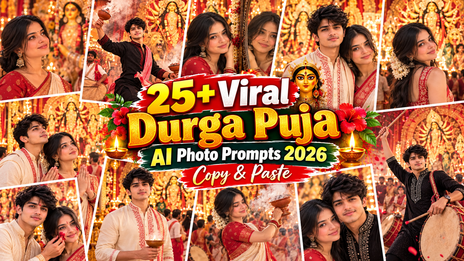 25+ Viral Durga Puja AI Photo Prompts 2026 – Copy & Paste