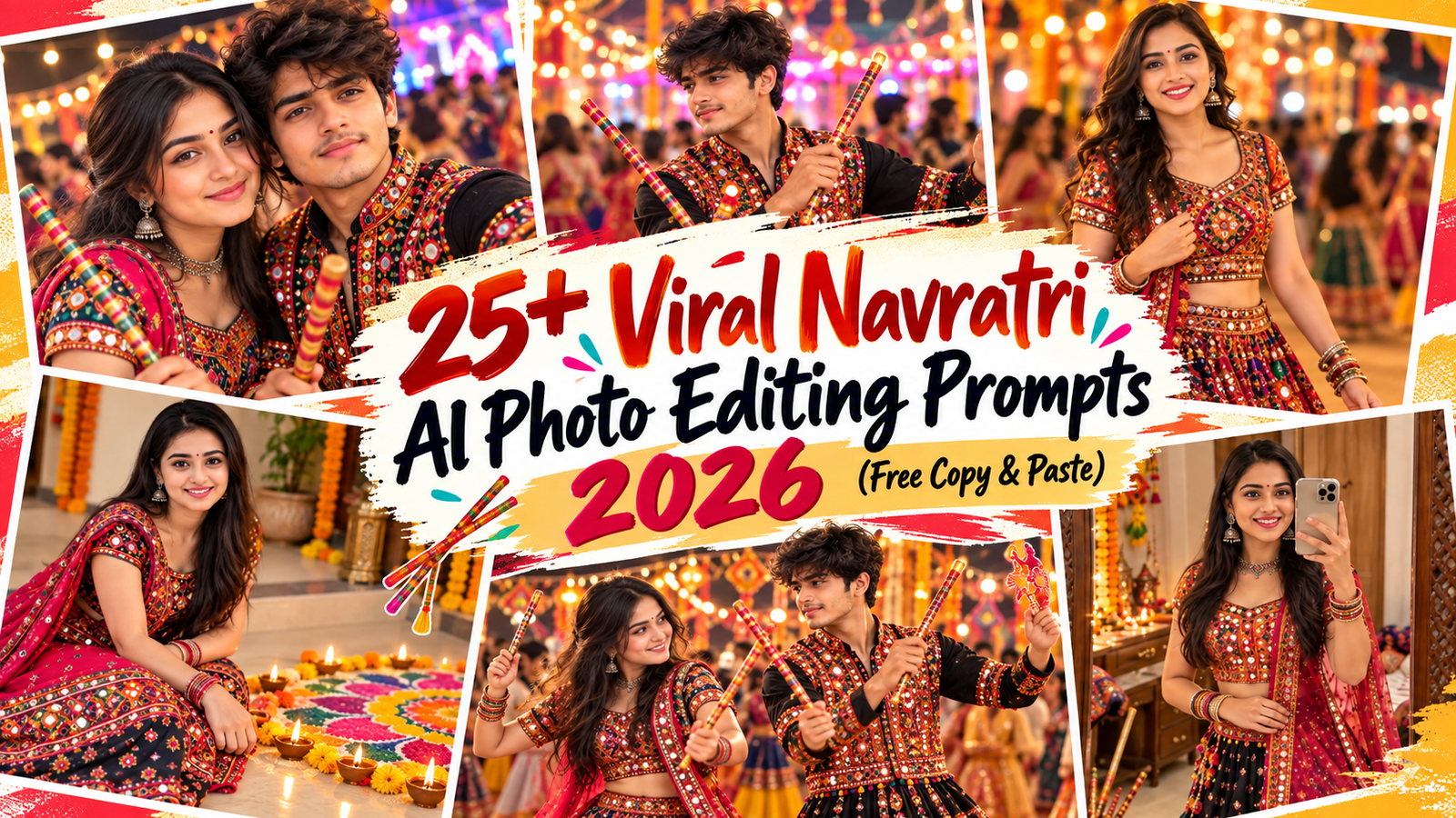 25+ Viral Navratri AI Photo Editing Prompts 2026 (Free Copy & Paste)