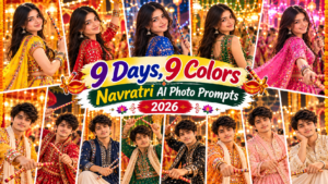 9 Days, 9 Colors: Navratri AI Photo Prompts 2026