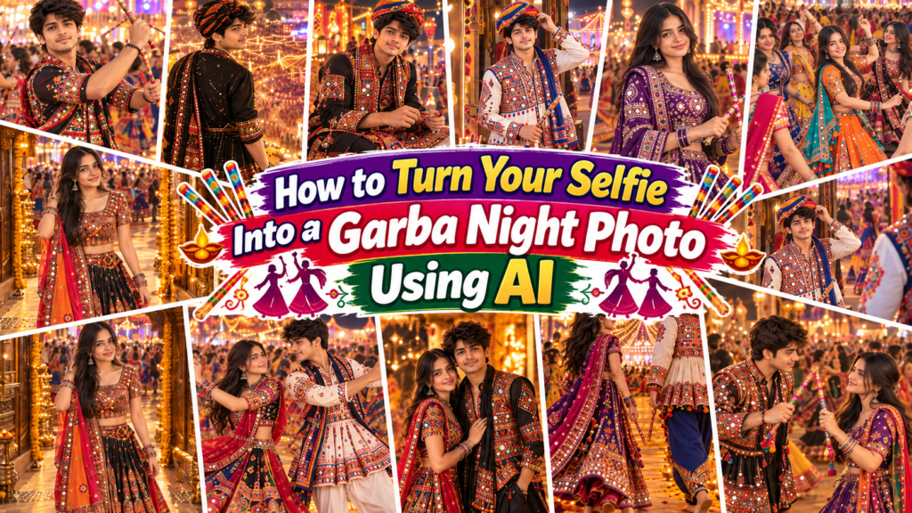How to Turn Your Selfie Into a Garba Night Photo Using AI