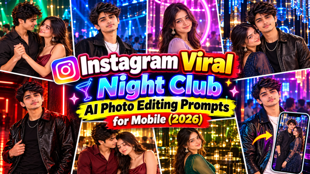 Instagram Viral Night Club AI Photo Editing Prompts for Mobile (2026)