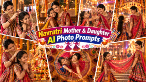 Navratri Mother & Daughter AI Photo Prompts