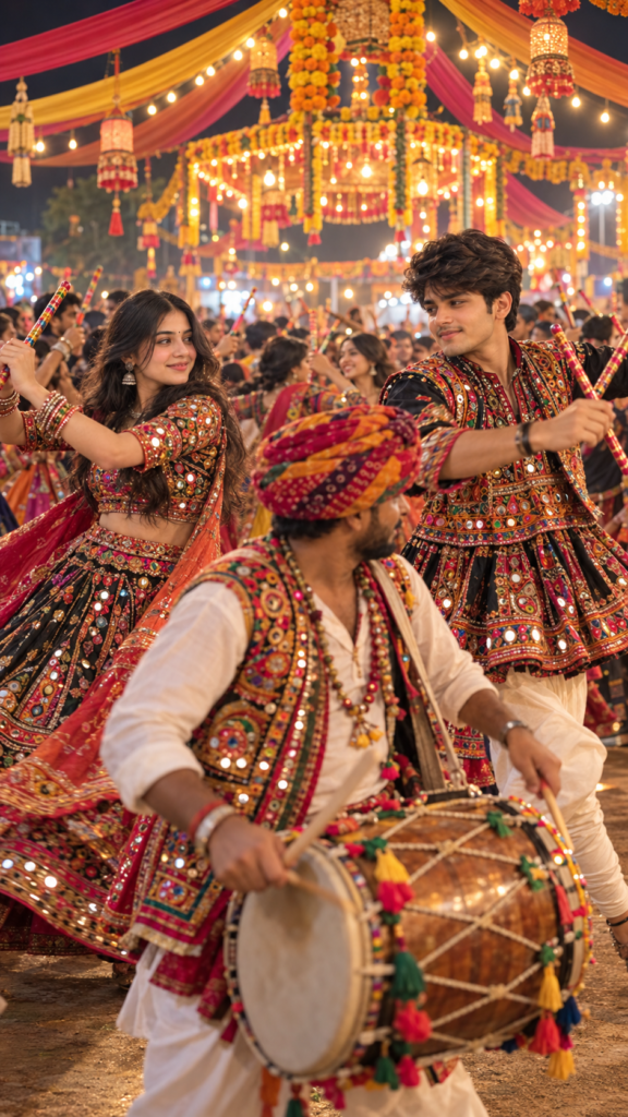 Dandiya couple AI photo edit