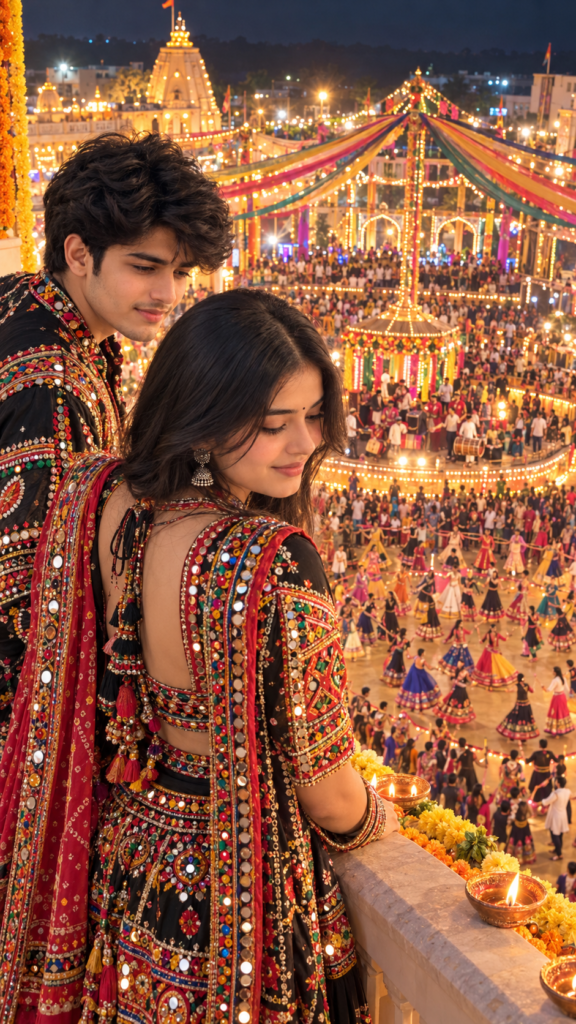Dandiya couple AI photo edit