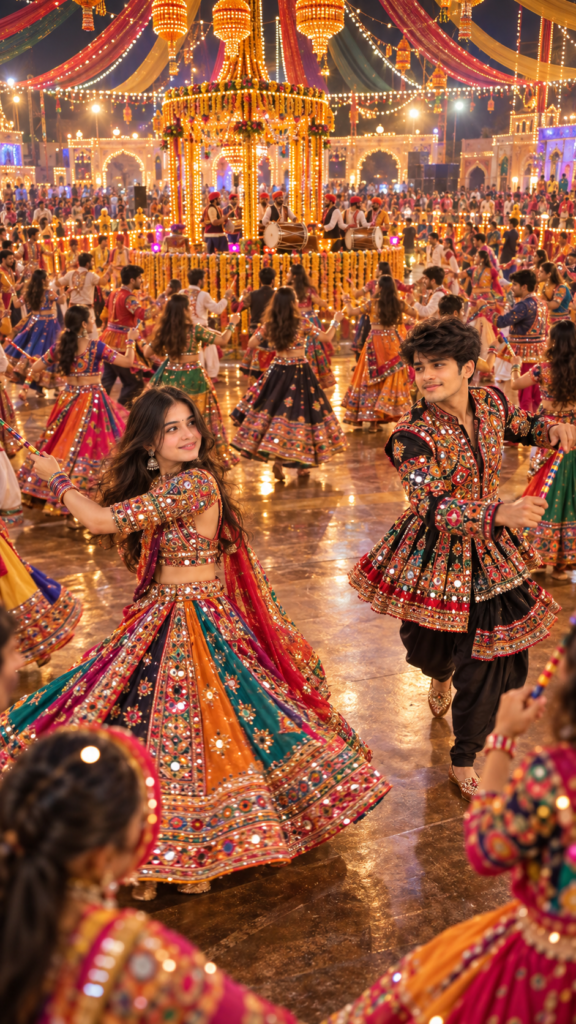 Dandiya couple AI photo edit