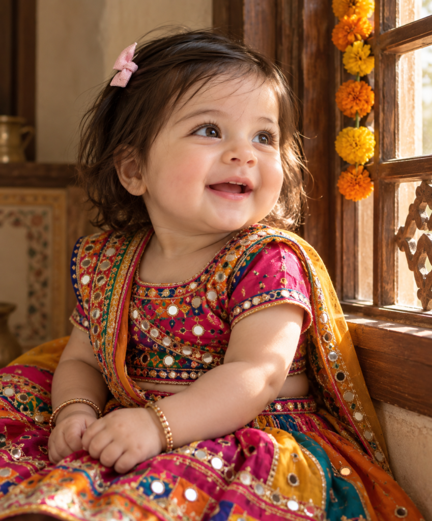 Baby Girl Navratri AI Photo Prompts