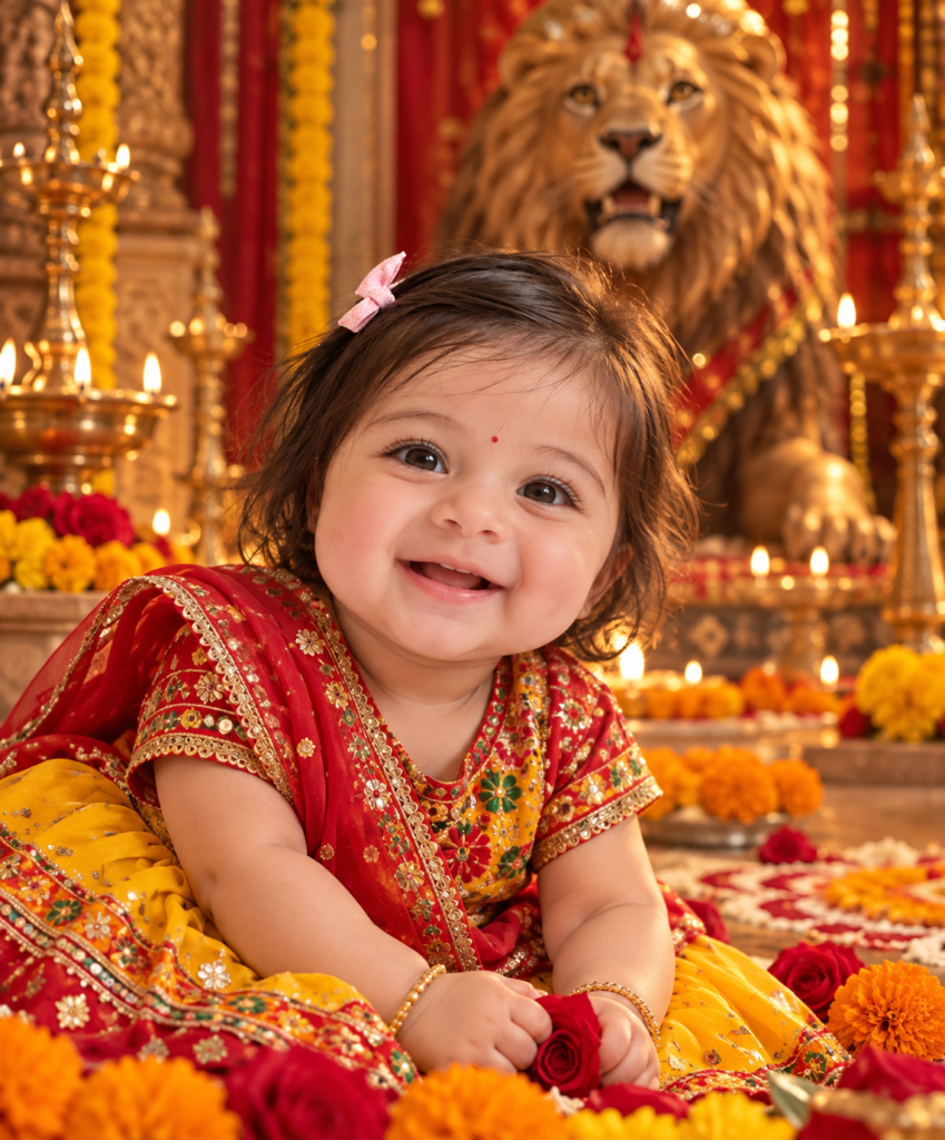 Baby Girl Navratri AI Photo Prompts
