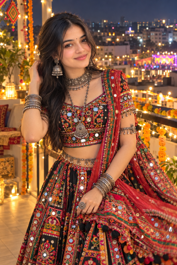 Aesthetic Navratri Oxidized Jewelry AI Photo Prompts