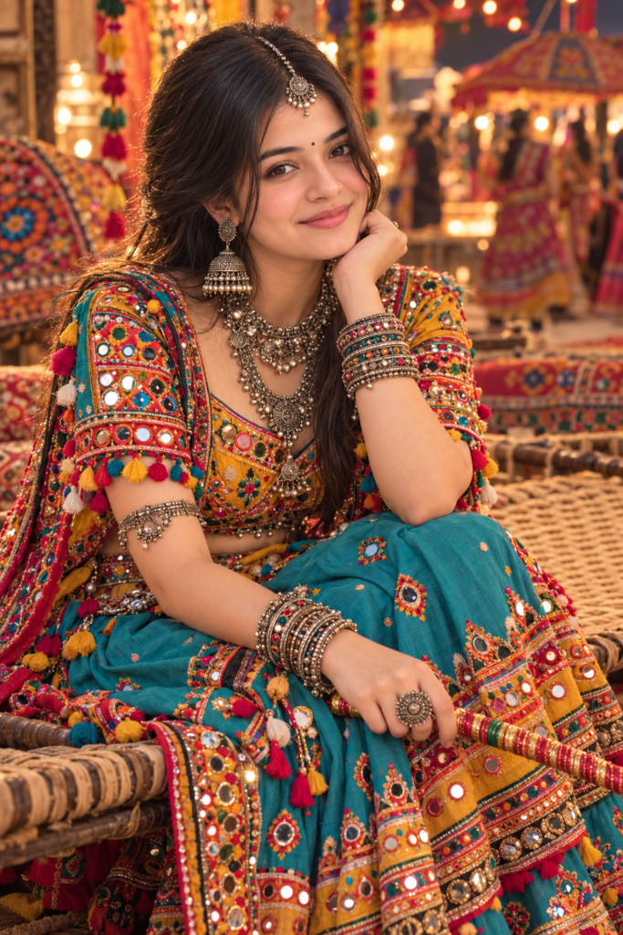 Aesthetic Navratri Oxidized Jewelry AI Photo Prompts