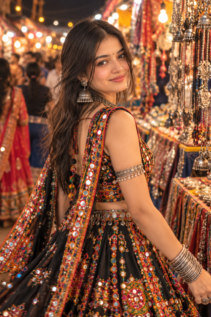 Aesthetic Navratri Oxidized Jewelry AI Photo Prompts