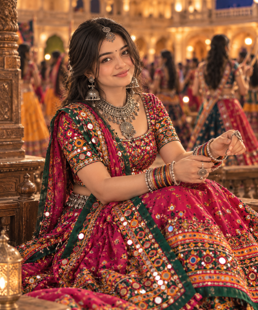 Aesthetic Navratri Oxidized Jewelry AI Photo Prompts
