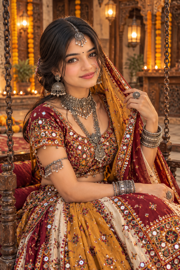 Aesthetic Navratri Oxidized Jewelry AI Photo Prompts