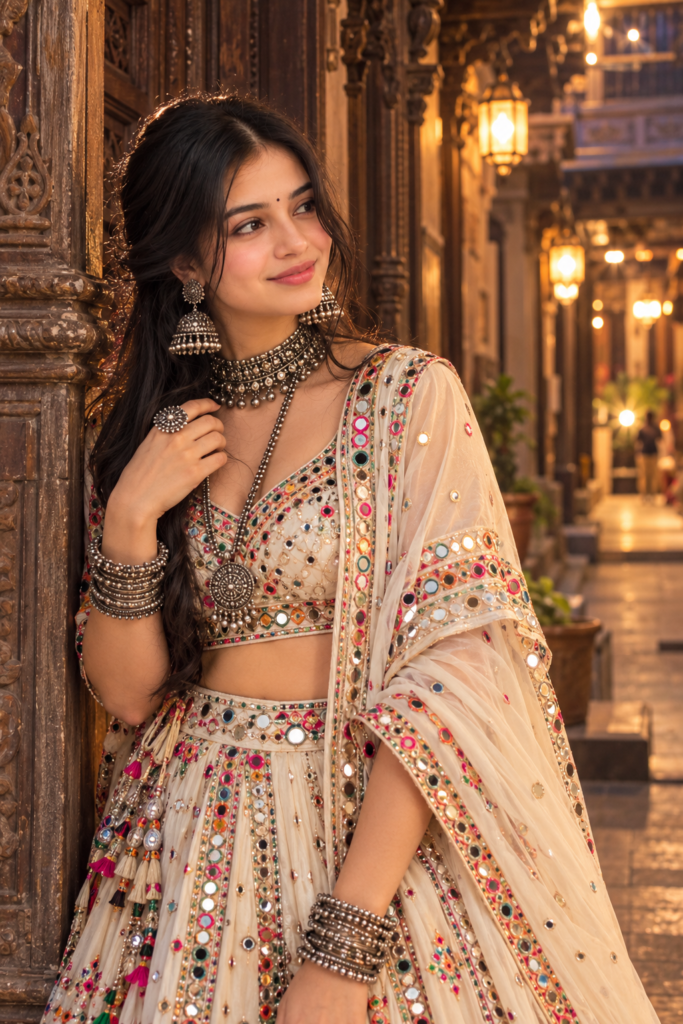 Aesthetic Navratri Oxidized Jewelry AI Photo Prompts