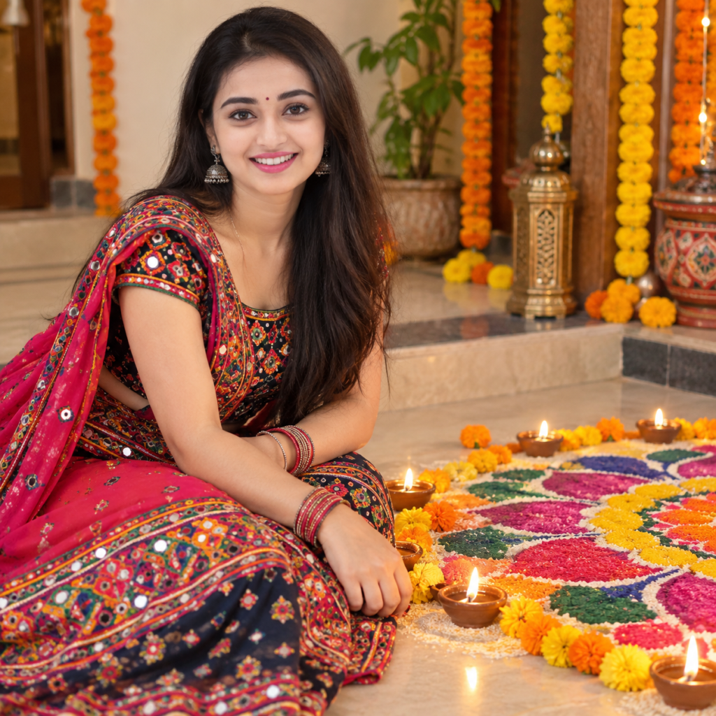 Viral Navratri AI Photo Editing Prompts for girls