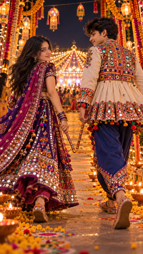 Garba Couple AI Photo Prompt