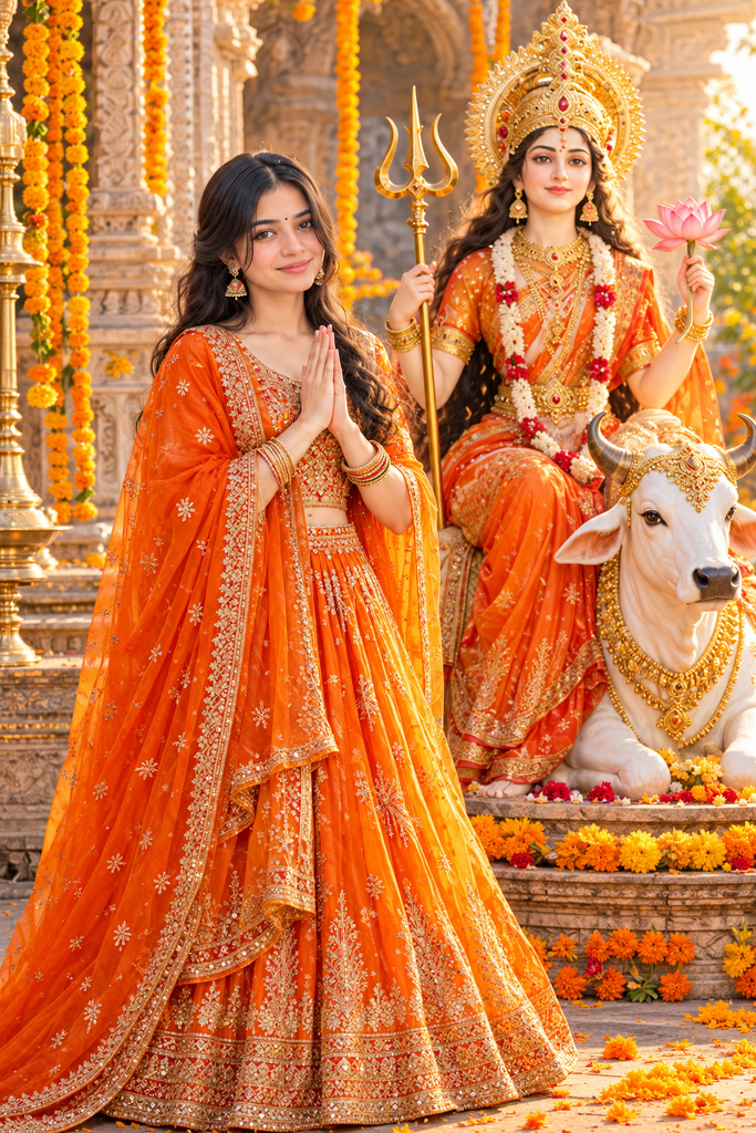 Maa Shailputri AI Image Prompts for girls