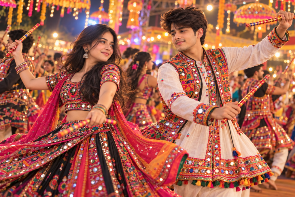 Viral Navratri AI Photo Editing Prompts for couples

